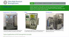 Desktop Screenshot of homogenizersystems.com
